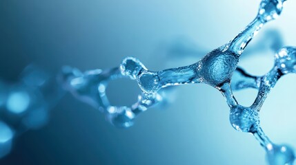 Poster - An intricate, close-up view of a molecular structure featuring smooth, glass-like spheres, evoking themes of science, chemistry, and interconnectedness.
