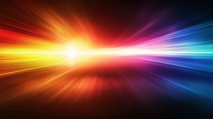 Poster - Abstract light trails in vibrant colors create a dynamic background suitable for various creative projects. Perfect for design and digital art applications.