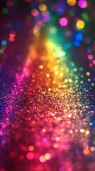 Poster - A colorful image of glitter with a rainbow effect