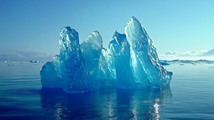 Aufkleber - A large ice block floating in the ocean