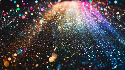 Poster - A colorful, sparkling background with a rainbow of colors
