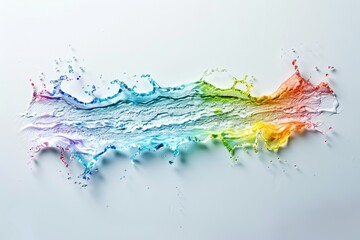 Poster - A vibrant splash of color on a white background, perfect for adding visual interest to any design