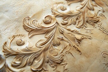 Poster - A detailed view of a wooden carving, suitable for use in various contexts including craft, design, or storytelling