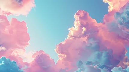 Aufkleber - A plane flying high above fluffy white clouds