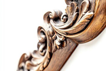 Poster - A detailed view of a intricately carved wooden frame