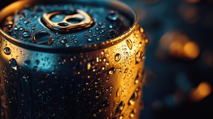 Poster - A soda can sitting on top of a table