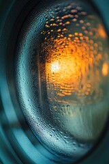 Poster - A close-up view of a glass filled with clear water, ideal for use in still life or product photography