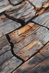Poster - Close-up of wood grain texture with natural imperfections and patterns