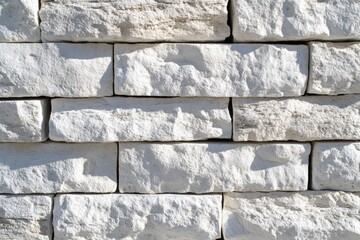 Aufkleber - A close-up shot of a white brick wall with a rough texture