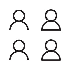 Poster - Login user avatar icon in generic style. Profile account sign symbol