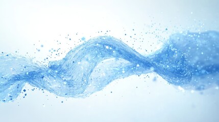 Poster - Elegant Flowing Blue Water Wave Background