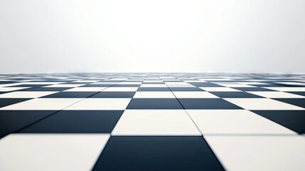 Poster - Checkerboard Pattern with Minimalist Background