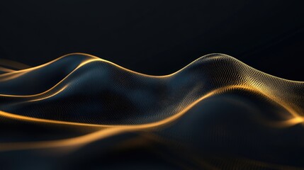 Poster - Elegant Flowing Waves of Light and Shadow