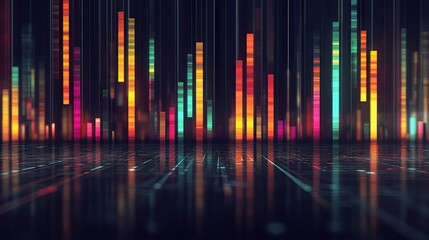 Poster - Colorful Digital Soundwave Background for Creative Design