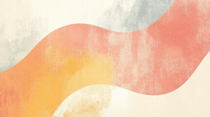 Poster - Abstract Flowing Waves in Soft Pastel Colors