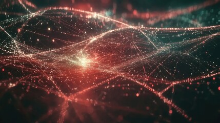 Poster - Abstract Network of Light and Color Patterns
