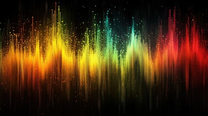 Poster - Vibrant Sound Wave Pattern with Colorful Visual Effects