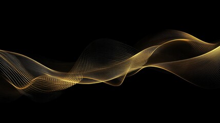 Poster - Golden Wave Abstract Background Design