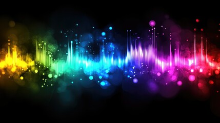 Poster - Colorful Sound Wave Abstract Design for Music Lovers