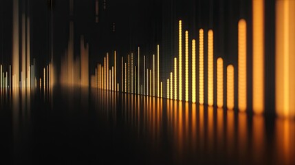 Poster - Abstract Sound Wave Visualization in Warm Tones