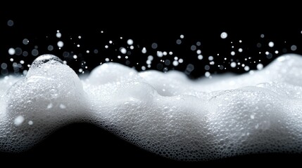 Poster - Abstract Bubbles and Foam on a Dark Background