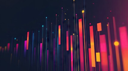 Poster - Colorful Abstract Vertical Lines and Lights Background