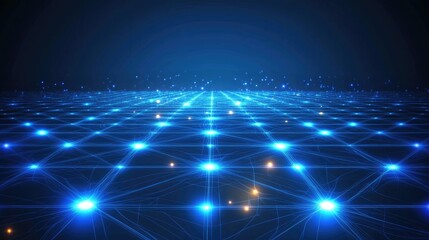 Poster - Dynamic Blue Network Flow Background