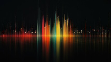 Poster - Colorful Sound Wave Visualization Background