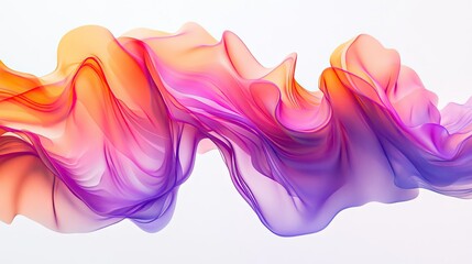 Poster - Vibrant Gradient Wave on White Background