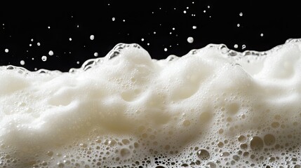 Poster - Isolated White Foam Gel on Black Background