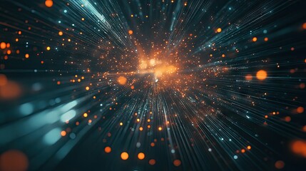 Poster - Light Rays Bursting Through the Cosmos