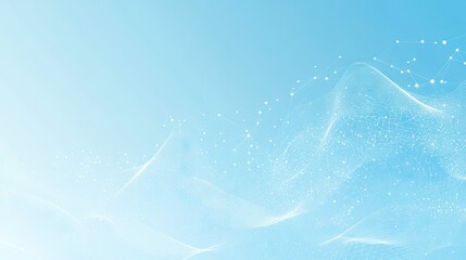 Poster - Modern Abstract Wave with Connected Dots Design