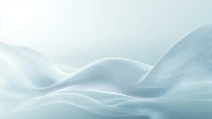 Poster - Modern Abstract Wave with Connected Dots Background