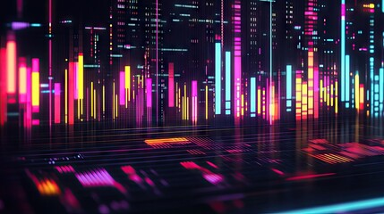Poster - Vibrant Retro Equalizer Background Design