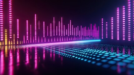 Poster - Retro Audio Frequency Equalizer Visual Design