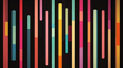 Poster - Retro Sound Wave Bars in Classic Colors