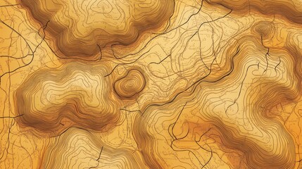Poster - Topographic Map Background with Geographic Features