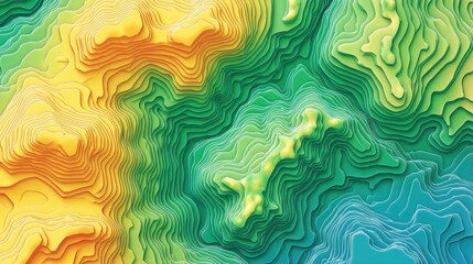 Poster - Abstract Topographic Map Design for Background Use