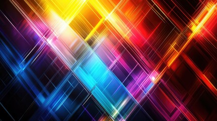 Poster - Colorful Laser Lines in Vibrant Patterns