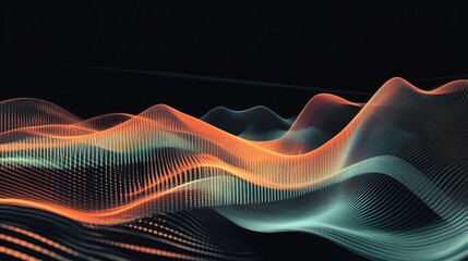 Poster - Vintage Sound Wave Bars in Retro Style