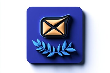 Poster - A clean line drawing of a paper airplane icon, representing a sent email or message delivery