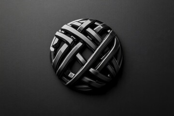 Poster - A minimalist icon of a globe with simple lines, representing travel and global connections