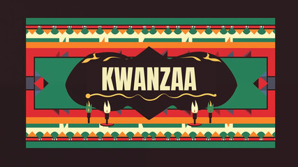 Wall Mural - kwanzaa themed background or banner