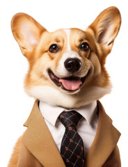 Canvas Print - PNG Corgi animal portrait mammal.