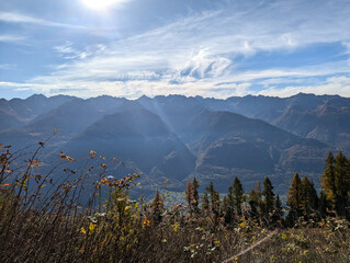 Sticker - landscape in the morning in the mountain