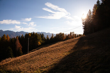 Sticker - sunset in the mountains