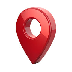 Aufkleber - Red map pointer isolated on a transparent background,position marker, navigation,Red location icon 3d style,GPS,3D rendering,red location icon,PNG Red location pointer icon,Red Location Pin,Ai