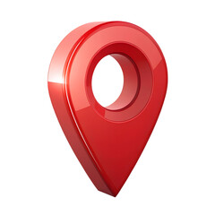 Aufkleber - Red map pointer isolated on a transparent background,position marker, navigation,Red location icon 3d style,GPS,3D rendering,red location icon,PNG Red location pointer icon,Red Location Pin,Ai