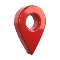 Aufkleber - Red map pointer isolated on a transparent background,position marker, navigation,Red location icon 3d style,GPS,3D rendering,red location icon,PNG Red location pointer icon,Red Location Pin,Ai