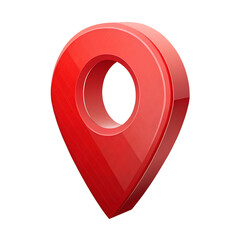 Aufkleber - Red map pointer isolated on a transparent background,position marker, navigation,Red location icon 3d style,GPS,3D rendering,red location icon,PNG Red location pointer icon,Red Location Pin,Ai